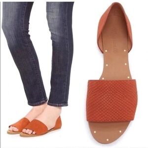 Madewell Women's D’Orsay Thea Slip On Open Toe Leather Sandal Size 6.5